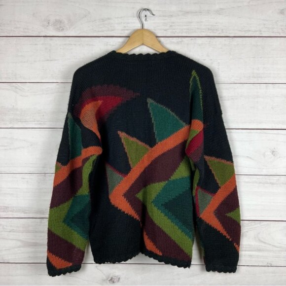 Vintage Caamano Limited Edition Alpaca Peru Cardigan Sweater Large - Picture 2 of 3